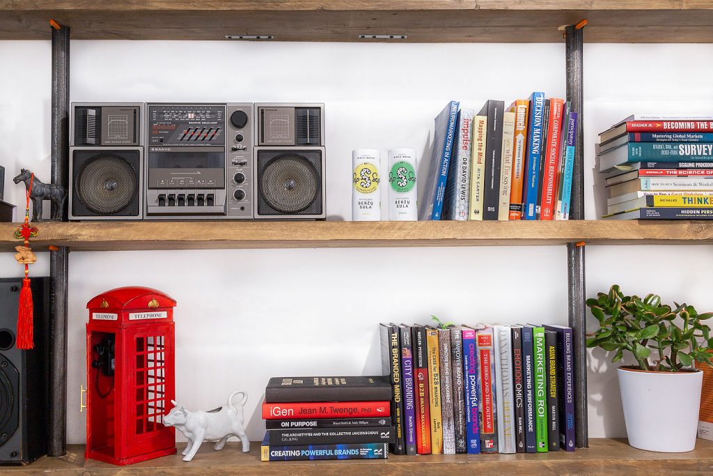 Middle Area shelving close up